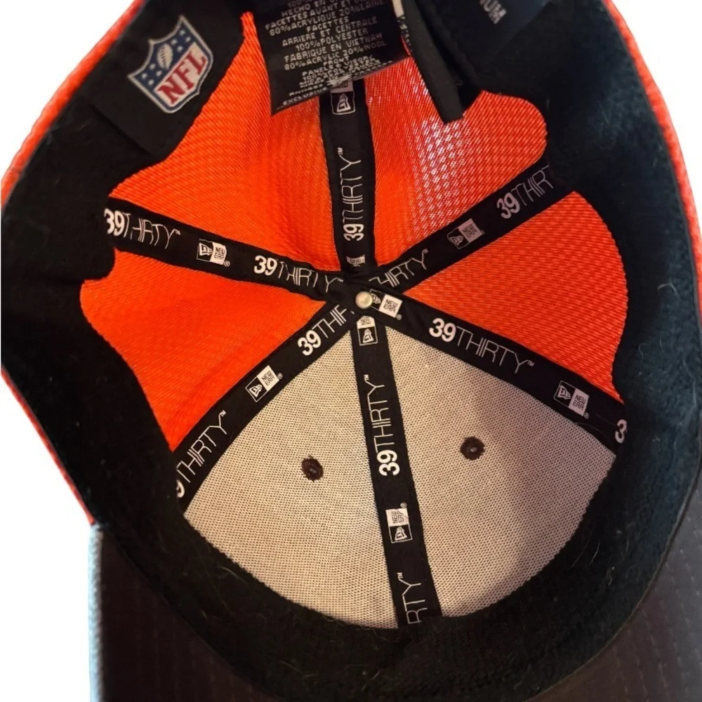 Cleveland Browns Ball Cap Size S/M Flex Orange Gray New Era NFL Hat NWOT